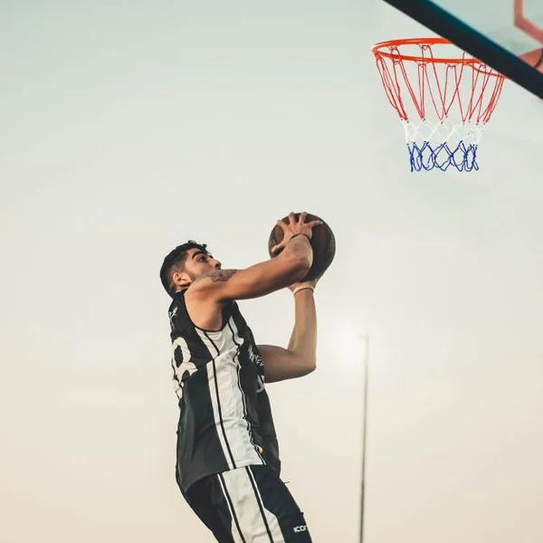 Jante de Basketball 46 CM Panier de Basket avec Filet en Nylon Fixation Murale pour Adultes/Enfants en Acier et PE