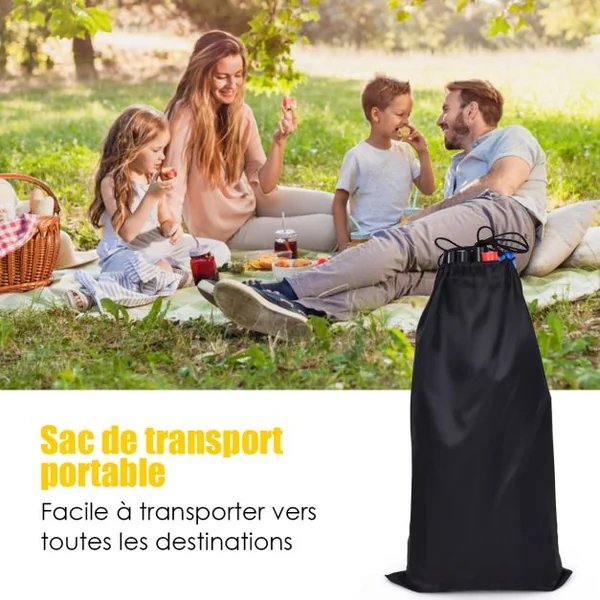 Jeu de Balle d'Echelle en PVC Ensemble de Golf d'Echelle avec 12 Boules en PE Sac de Transport