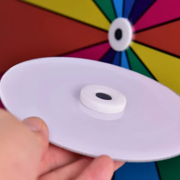 Jeu de Roue de la fortune avec trépied 24 pouces (φ 60cm) personnalisable jeux de société avec stylo effaçable, 2 pointeurs