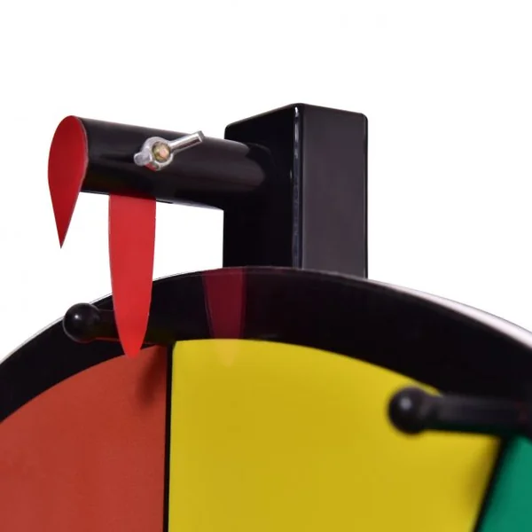 Jeu de Roue de la fortune de table 24 pouces (φ 60cm) personnalisable jeux de société avec stylo effaçable, 2 pointeurs