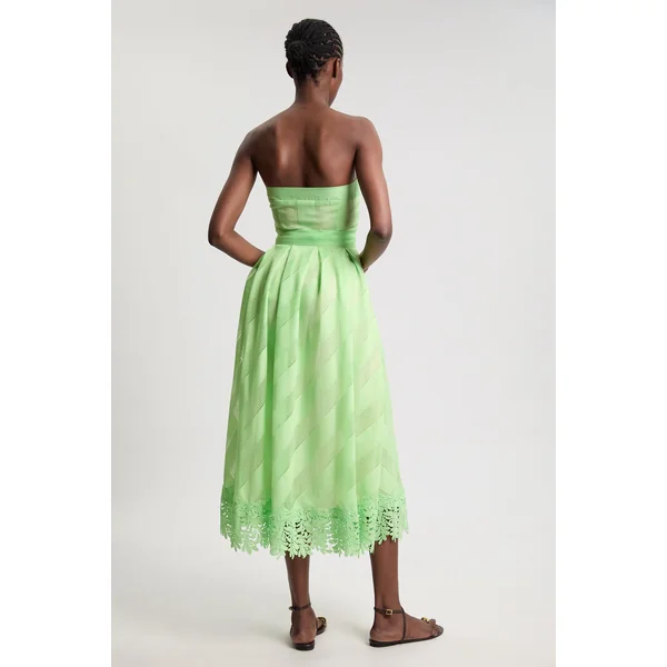 Jupe Ample En Organza Texturé Mélangé