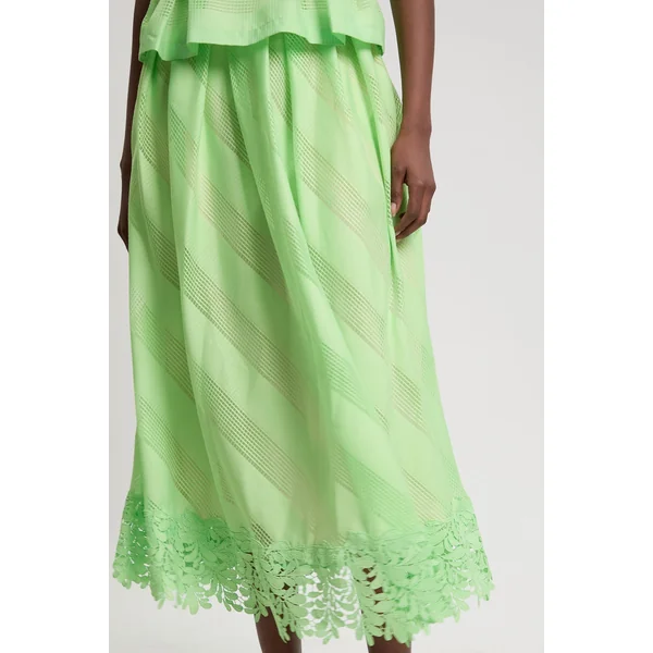 Jupe Ample En Organza Texturé Mélangé