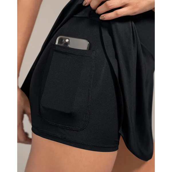 Jupe de sport avec short interne avec poche