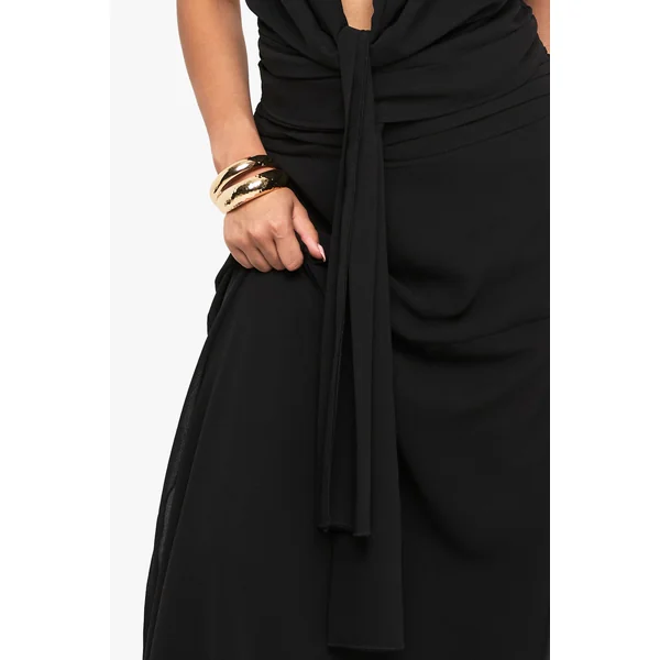 Jupe maxi en chiffon à ourlet déstructuré
