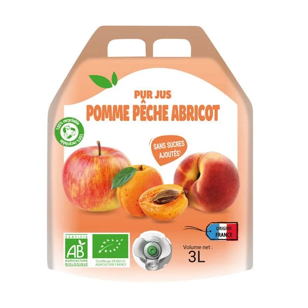Jus pomme pêche abricot 3L