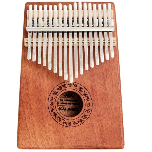 Kalimba 17 Tons Piano à Pouce Portable en Bois Acajou avec Accordeur Autocollant Sac 9 Accessoires