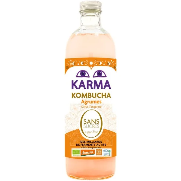 Karma kombucha agrumes sans sucre 75 cl