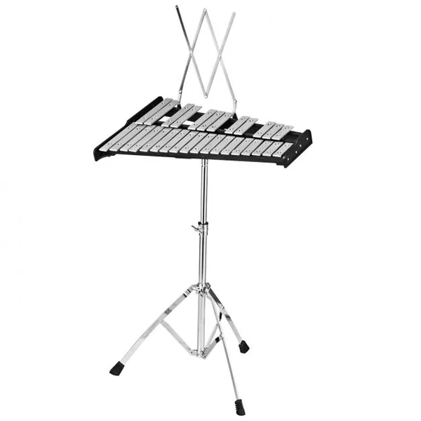 Kit de Percussion Glockenspiel 30 Note avec Support et Pupitre Hauteur Réglable 58-96CM