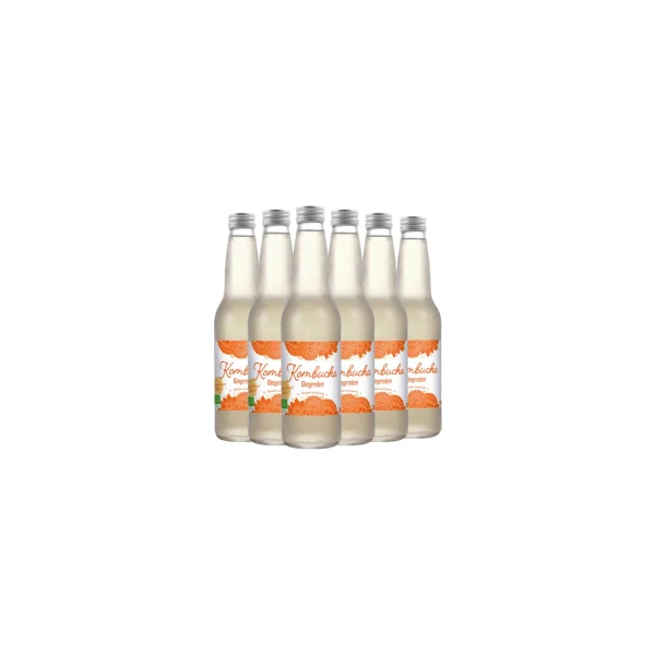 Kombucha au gingembre bio - 6x33cl