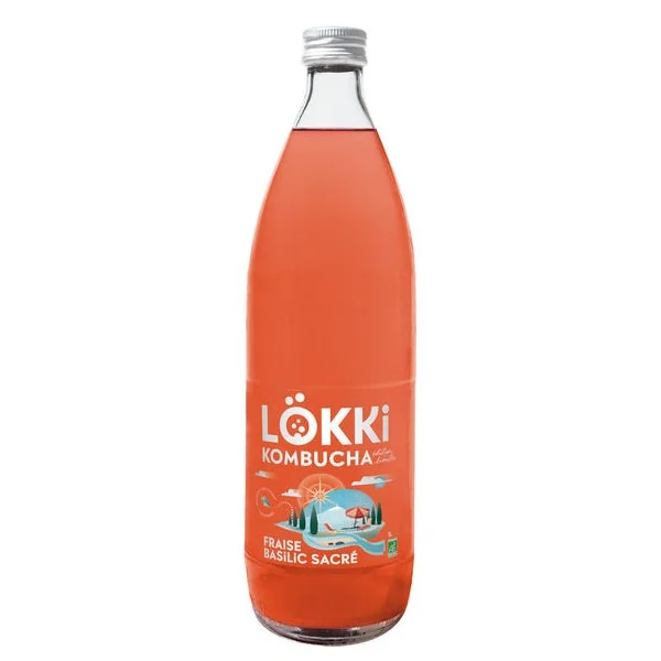 KOMBUCHA FRAISE ET BASILIC SACRE 1L
