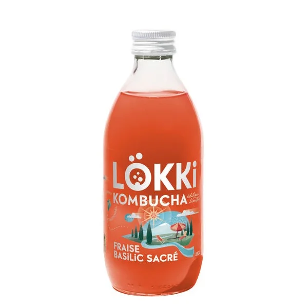 KOMBUCHA FRAISE ET BASILIC SACRE 33cl