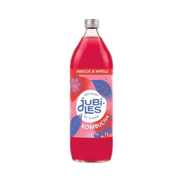 Kombucha hibiscus myrtille 1L