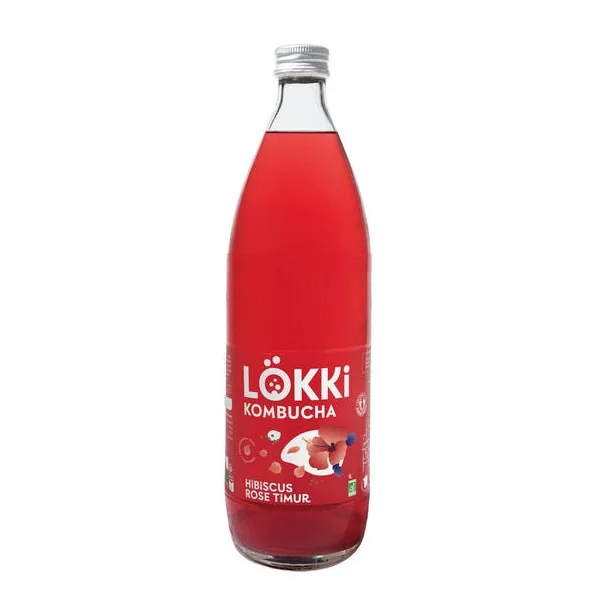 KOMBUCHA HIBISCUS ROSE ET BAIE DE TIMUR 1L