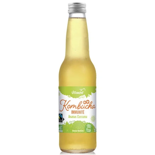 Kombucha immunité ananas curcuma 33cl