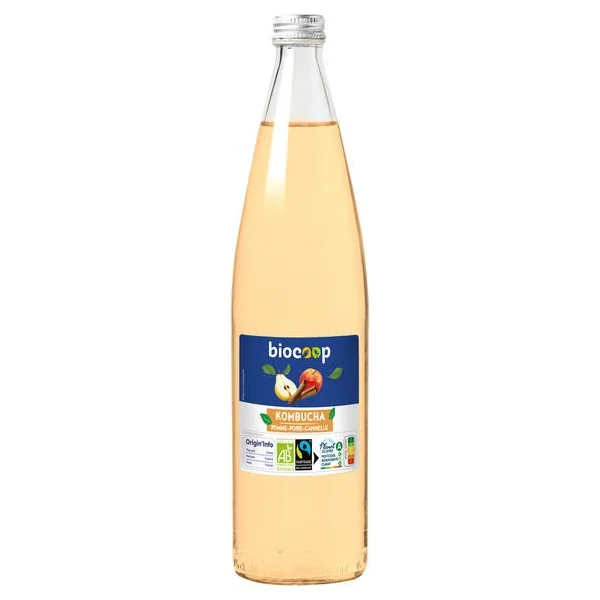 Kombucha pomme poire cannelle 75 cl