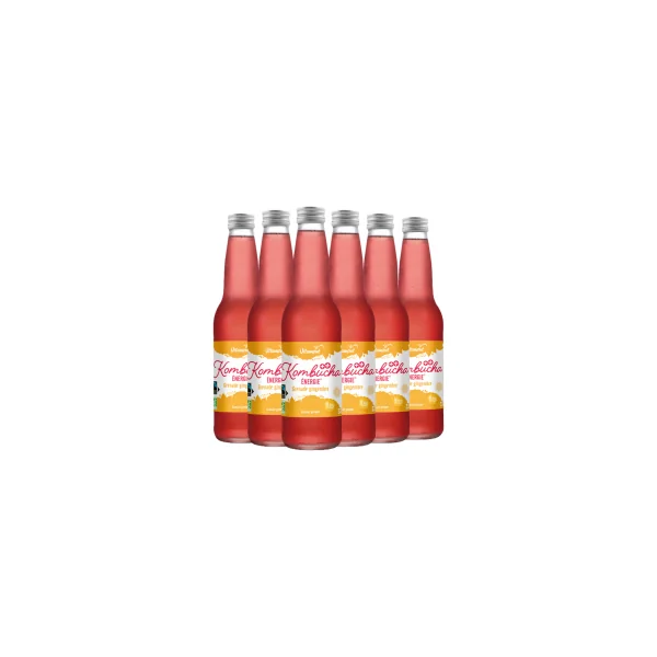 Kombucha énergie à la grenade bio - Lot de 6x33cl