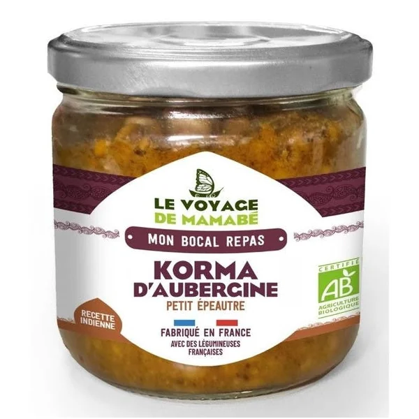 Korma d'aubergine petit épeautre 330g