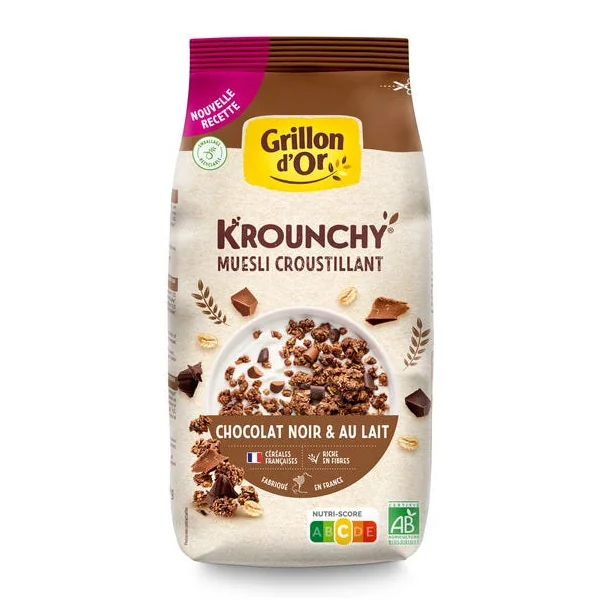 Krounchy chocolat noir et lait 500g