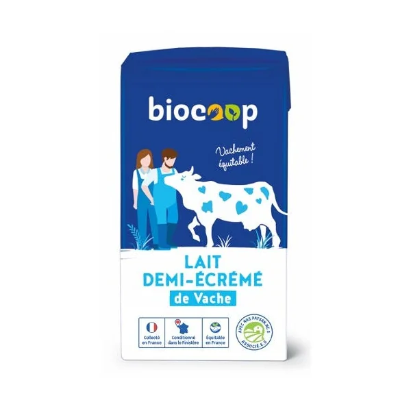 Lait 1/2 écrémé UHT 1L