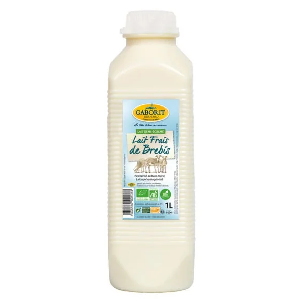 Lait brebis 1/2 écrémé pasteurisé 1L