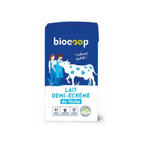 Lait demi-écrémé stérilisé UHT