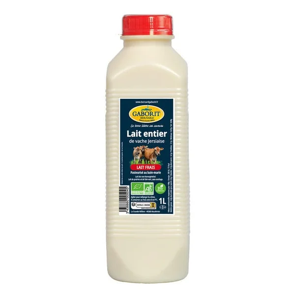 Lait Jersiaise entier pasteurisé 1l