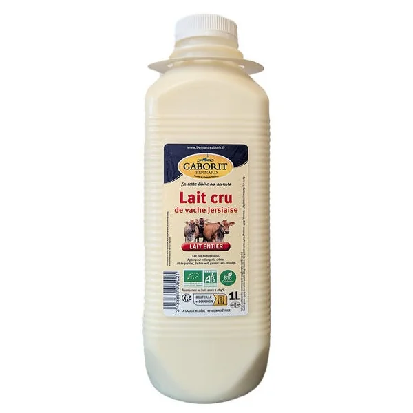 Lait vache entier cru 1L