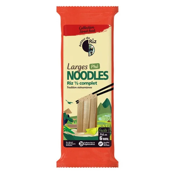 Larges noodles de riz 1/2 complet 170g