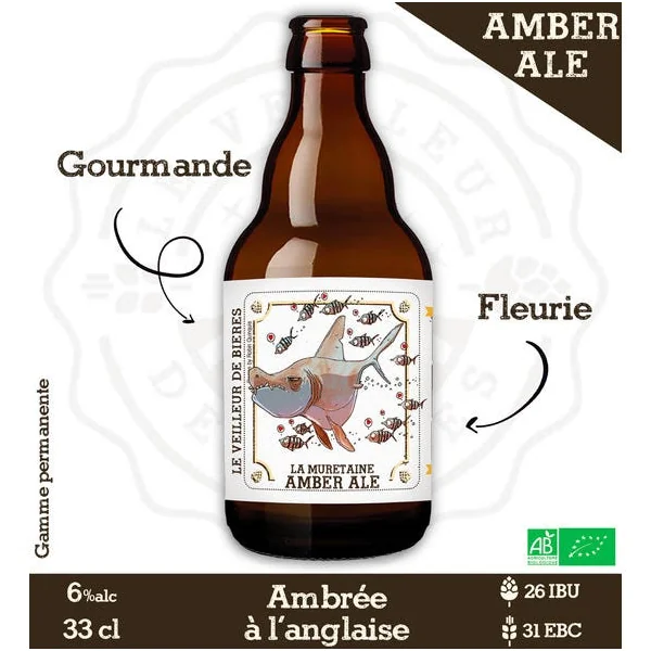 Le Veilleur de Bières bio - Bière ambrée 33cl - Amber Ale