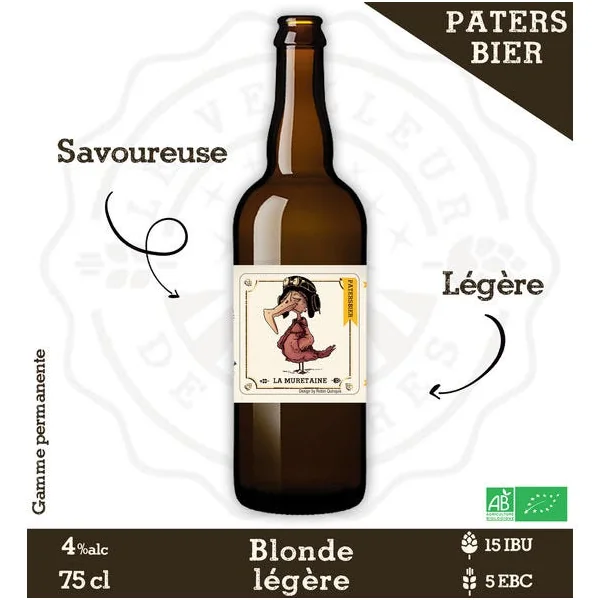 Le Veilleur de Bières bio - Blonde 75cl - Patersbier