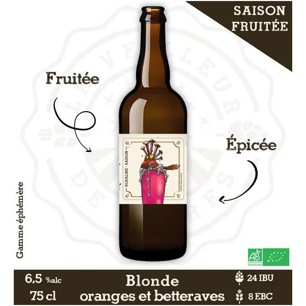 Le Veilleur de Bières bio- Blonde orange sang/betterave 33cl