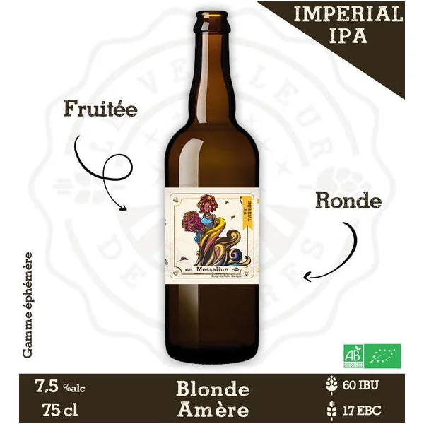 Le Veilleur de Bières bio - Messaline 33cl - Impérial IPA