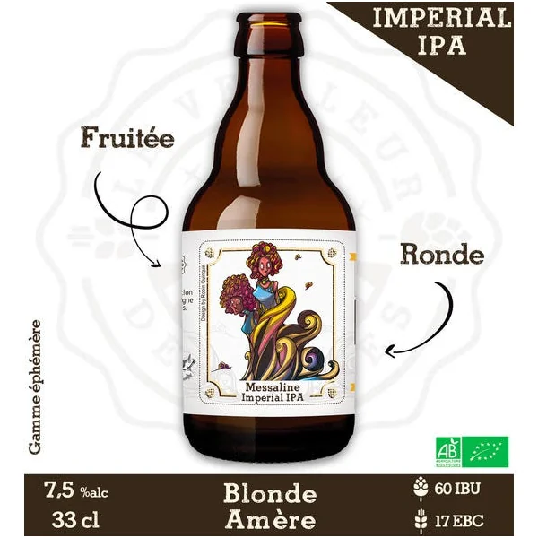 Le Veilleur de Bières bio - Messaline 75cl - Impérial IPA
