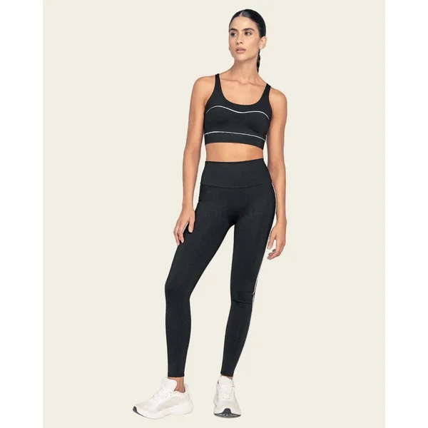 Legging de sport de contrôle avec double couche de tissu à la taille