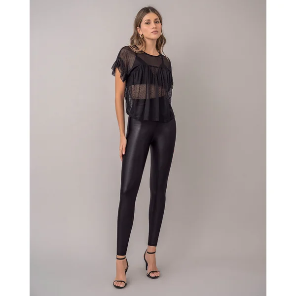 Legging sculptant effet cuir