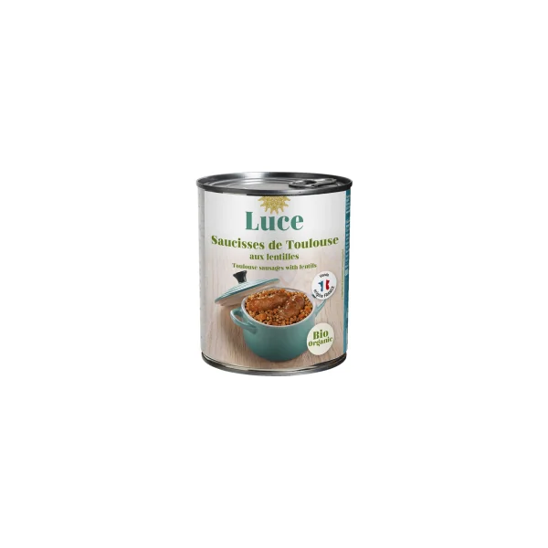 Lentilles saucisse bio de Toulouse - 840g