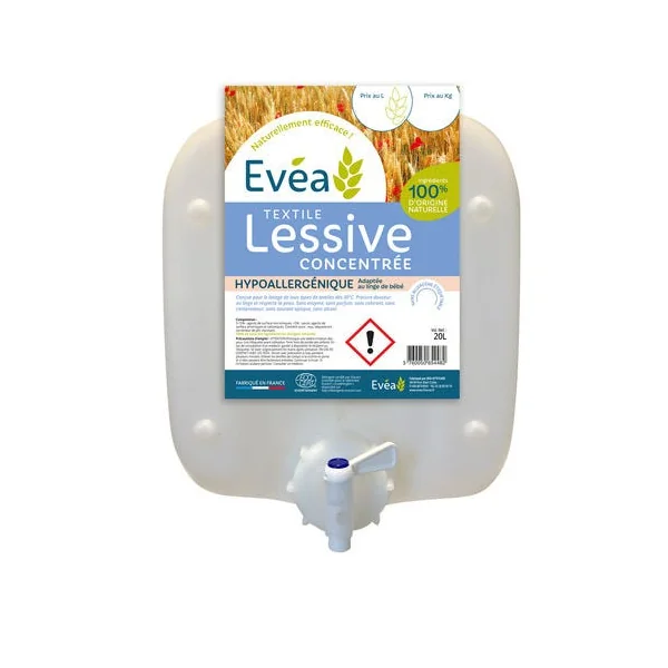 Lessive Textile Concentrée Sans parfum - Hypoallergénique Evéa