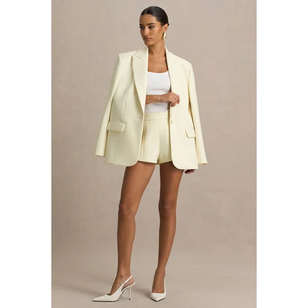 Lina | Short tailleur crème