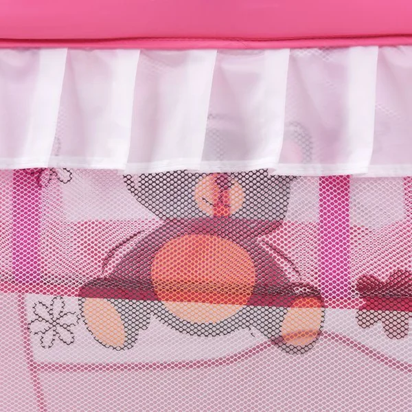 Lit bébé parapluie pliant lit de voyage pour bébé 2 niveaux muni de moustiquaire de yourte et porte-couche