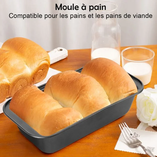 Lot de 10 Moules à Pâtisserie Anti-adhésif Sans Pfoa Ensemble D'ustensiles de Cuisson Polyvalent en Acier Carbone