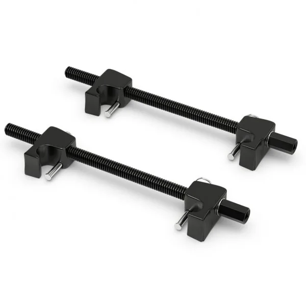 Lot de 2 Compresseur Ressort Amortisseurs 320mm avec Crochets de Sécurité Noir