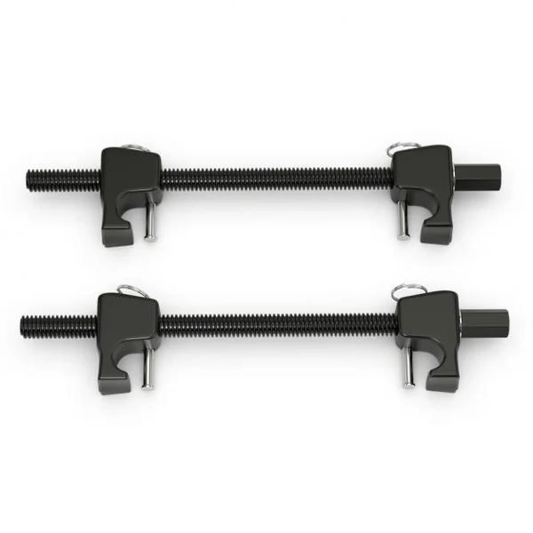 Lot de 2 Compresseur Ressort Amortisseurs 320mm avec Crochets de Sécurité Noir