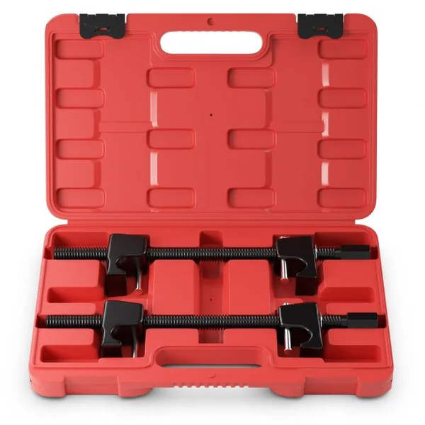 Lot de 2 Compresseur Ressort Amortisseurs 320mm avec Crochets de Sécurité Noir