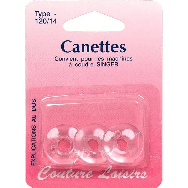 Lot de 3 canettes SINGER plastique H120/14