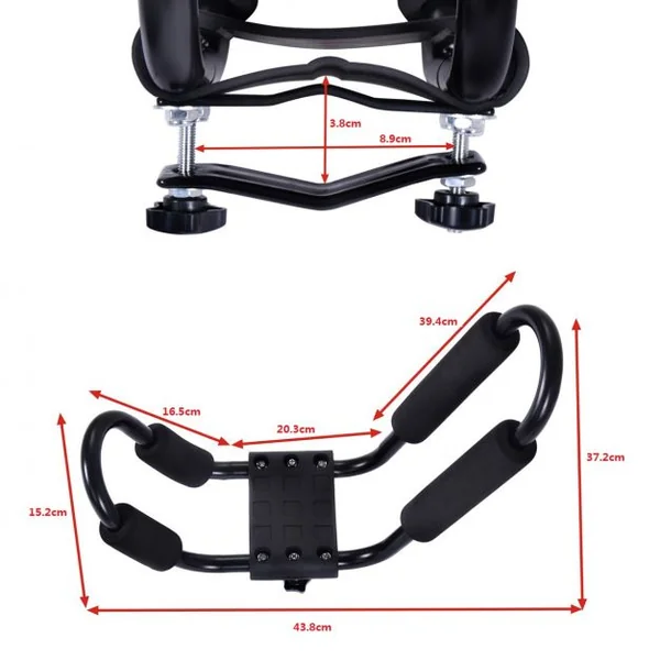 Lot de 4 Support Kayak Anti-Friction en Forme de UPorte-Bateau Universel