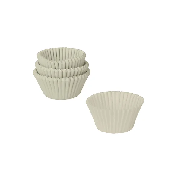 Lot de 75 caissettes unies blanches D 3.5cm