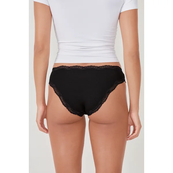 Lots de 3 culottes en coton et dentelle