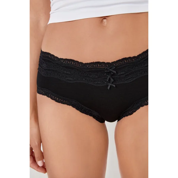 Lots de 3 culottes en coton et dentelle