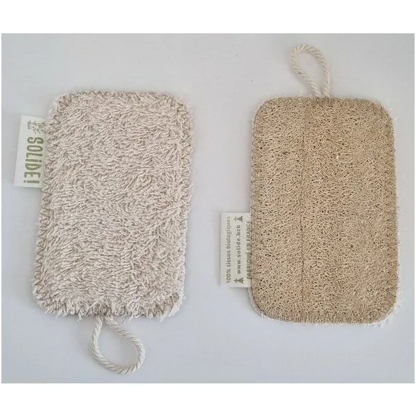 L'éponge lavable zéro déchet en coton bio et loofah