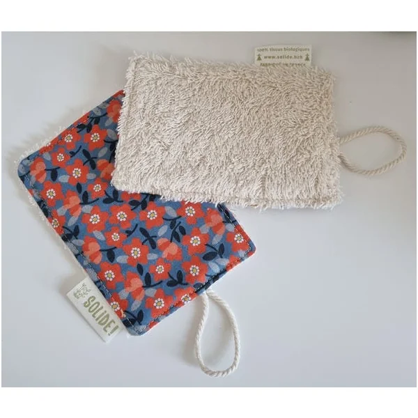 L’éponge réutilisable et durable en tissu bio et rembourrage loofah